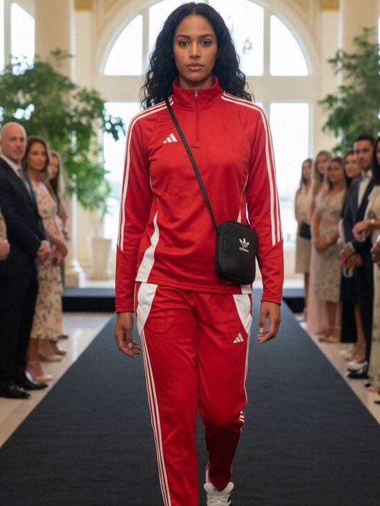 adidas Tops - Adidas Womens Team Power Red Two Piece Tracksuit Jacket IR9383 2XL Pants IV7255